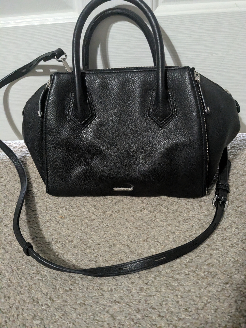 Rebecca Minkoff Black Leather Satchel Handbag